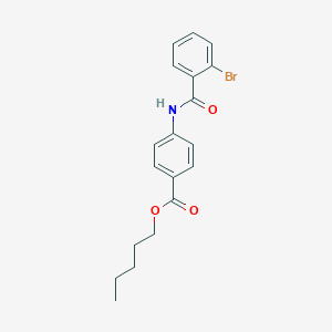 molecular formula C19H20BrNO3 B340252 Pentyl 4-[(2-bromobenzoyl)amino]benzoate 