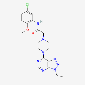 molecular formula C19H23ClN8O2 B3402522 N-(5-chloro-2-methoxyphenyl)-2-(4-(3-ethyl-3H-[1,2,3]triazolo[4,5-d]pyrimidin-7-yl)piperazin-1-yl)acetamide CAS No. 1058387-37-3