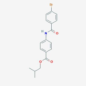 molecular formula C18H18BrNO3 B340254 Isobutyl 4-[(4-bromobenzoyl)amino]benzoate 