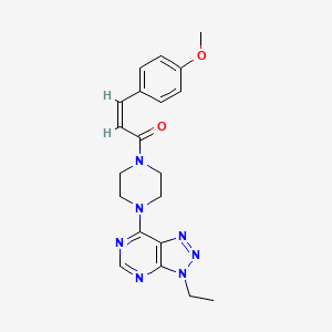 (Z)-1-(4-(3-ethyl-3H-[1,2,3]triazolo[4,5-d]pyrimidin-7-yl)piperazin-1-yl)-3-(4-methoxyphenyl)prop-2-en-1-one