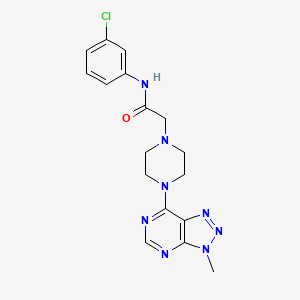 molecular formula C17H19ClN8O B3402559 N-(3-chlorophenyl)-2-(4-(3-methyl-3H-[1,2,3]triazolo[4,5-d]pyrimidin-7-yl)piperazin-1-yl)acetamide CAS No. 1058456-39-5