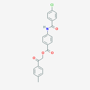 2-(4-Methylphenyl)-2-oxoethyl 4-[(4-chlorobenzoyl)amino]benzoate