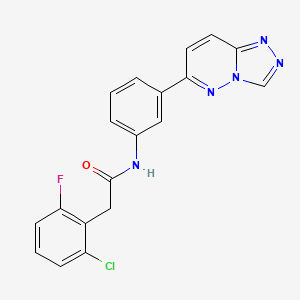 molecular formula C19H13ClFN5O B3402577 N-(3-([1,2,4]triazolo[4,3-b]pyridazin-6-yl)phenyl)-2-(2-chloro-6-fluorophenyl)acetamide CAS No. 1058482-70-4