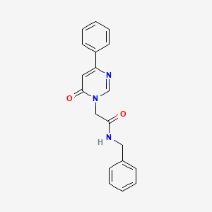 molecular formula C19H17N3O2 B3402583 N-benzyl-2-(6-oxo-4-phenylpyrimidin-1(6H)-yl)acetamide CAS No. 1058484-37-9