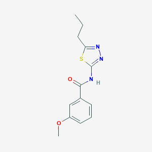 molecular formula C13H15N3O2S B340260 3-methoxy-N-(5-propyl-1,3,4-thiadiazol-2-yl)benzamide 
