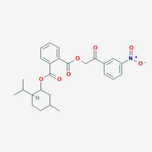 molecular formula C26H29NO7 B340261 1-(2-{3-Nitrophenyl}-2-oxoethyl) 2-(2-isopropyl-5-methylcyclohexyl) phthalate 