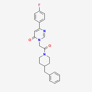 3-(2-(4-benzylpiperidin-1-yl)-2-oxoethyl)-6-(4-fluorophenyl)pyrimidin-4(3H)-one