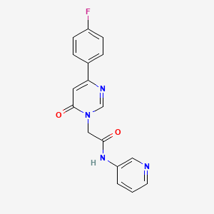 molecular formula C17H13FN4O2 B3402619 2-(4-(4-fluorophenyl)-6-oxopyrimidin-1(6H)-yl)-N-(pyridin-3-yl)acetamide CAS No. 1058500-93-8