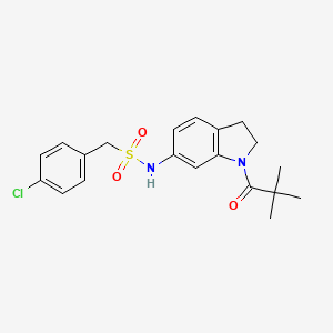 1-(4-chlorophenyl)-N-(1-pivaloylindolin-6-yl)methanesulfonamide