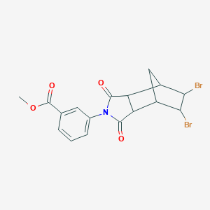 molecular formula C17H15Br2NO4 B340264 methyl 3-(5,6-dibromo-1,3-dioxooctahydro-2H-4,7-methanoisoindol-2-yl)benzoate 