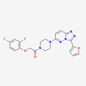 molecular formula C21H18F2N6O3 B3402656 2-(2,4-Difluorophenoxy)-1-(4-(3-(furan-2-yl)-[1,2,4]triazolo[4,3-b]pyridazin-6-yl)piperazin-1-yl)ethanone CAS No. 1060176-43-3