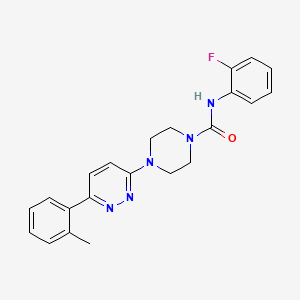 molecular formula C22H22FN5O B3402664 N-(2-fluorophenyl)-4-(6-(o-tolyl)pyridazin-3-yl)piperazine-1-carboxamide CAS No. 1060176-72-8