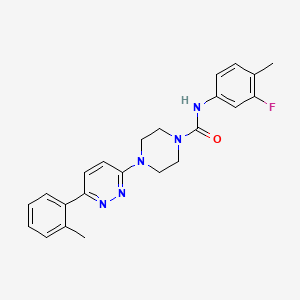 molecular formula C23H24FN5O B3402669 N-(3-fluoro-4-methylphenyl)-4-(6-(o-tolyl)pyridazin-3-yl)piperazine-1-carboxamide CAS No. 1060177-38-9