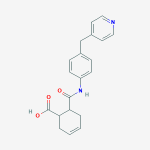 molecular formula C20H20N2O3 B340267 6-(4-Pyridin-4-ylmethyl-phenylcarbamoyl)-cyclohex-3-enecarboxylic acid 