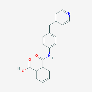 molecular formula C20H20N2O3 B340267 6-{[4-(pyridin-4-ylmethyl)phenyl]carbamoyl}cyclohex-3-ene-1-carboxylic acid 