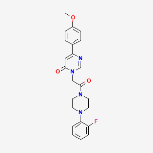 molecular formula C23H23FN4O3 B3402675 3-(2-(4-(2-fluorophenyl)piperazin-1-yl)-2-oxoethyl)-6-(4-methoxyphenyl)pyrimidin-4(3H)-one CAS No. 1060179-24-9