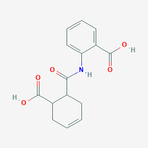 molecular formula C15H15NO5 B340268 2-{[(6-Carboxycyclohex-3-en-1-yl)carbonyl]amino}benzoic acid 