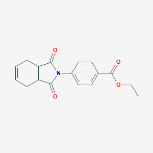 molecular formula C17H17NO4 B340269 ethyl 4-(1,3-dioxo-1,3,3a,4,7,7a-hexahydro-2H-isoindol-2-yl)benzoate 