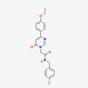 molecular formula C21H20FN3O3 B3402690 2-(4-(4-ethoxyphenyl)-6-oxopyrimidin-1(6H)-yl)-N-(4-fluorobenzyl)acetamide CAS No. 1060190-27-3