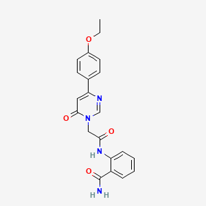 molecular formula C21H20N4O4 B3402695 2-(2-(4-(4-ethoxyphenyl)-6-oxopyrimidin-1(6H)-yl)acetamido)benzamide CAS No. 1060191-87-8
