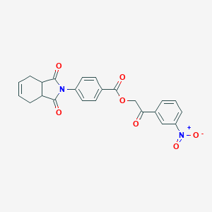 molecular formula C23H18N2O7 B340270 2-(3-nitrophenyl)-2-oxoethyl 4-(1,3-dioxo-1,3,3a,4,7,7a-hexahydro-2H-isoindol-2-yl)benzoate 