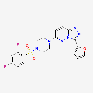 molecular formula C19H16F2N6O3S B3402746 1-(2,4-Difluorobenzenesulfonyl)-4-[3-(furan-2-yl)-[1,2,4]triazolo[4,3-b]pyridazin-6-yl]piperazine CAS No. 1060227-38-4