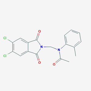molecular formula C18H14Cl2N2O3 B340275 N-[(5,6-dichloro-1,3-dioxo-1,3-dihydro-2H-isoindol-2-yl)methyl]-N-(2-methylphenyl)acetamide 