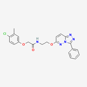 molecular formula C22H20ClN5O3 B3402753 2-(4-chloro-3-methylphenoxy)-N-[2-({3-phenyl-[1,2,4]triazolo[4,3-b]pyridazin-6-yl}oxy)ethyl]acetamide CAS No. 1060233-29-5