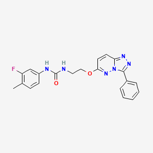 1-(3-Fluoro-4-methylphenyl)-3-[2-({3-phenyl-[1,2,4]triazolo[4,3-b]pyridazin-6-yl}oxy)ethyl]urea