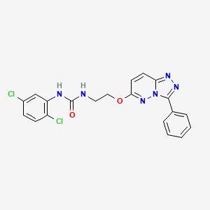 molecular formula C20H16Cl2N6O2 B3402764 1-(2,5-Dichlorophenyl)-3-[2-({3-phenyl-[1,2,4]triazolo[4,3-b]pyridazin-6-yl}oxy)ethyl]urea CAS No. 1060235-03-1