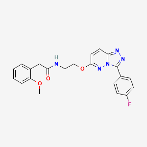 molecular formula C22H20FN5O3 B3402768 N-(2-{[3-(4-fluorophenyl)-[1,2,4]triazolo[4,3-b]pyridazin-6-yl]oxy}ethyl)-2-(2-methoxyphenyl)acetamide CAS No. 1060236-49-8