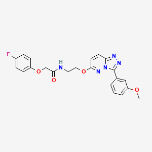 molecular formula C22H20FN5O4 B3402770 2-(4-fluorophenoxy)-N-(2-{[3-(3-methoxyphenyl)-[1,2,4]triazolo[4,3-b]pyridazin-6-yl]oxy}ethyl)acetamide CAS No. 1060237-76-4