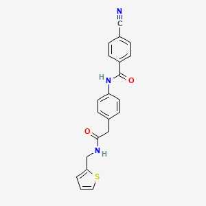 4-cyano-N-[4-({[(thiophen-2-yl)methyl]carbamoyl}methyl)phenyl]benzamide