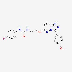 1-(4-Fluorophenyl)-3-(2-{[3-(4-methoxyphenyl)-[1,2,4]triazolo[4,3-b]pyridazin-6-yl]oxy}ethyl)urea