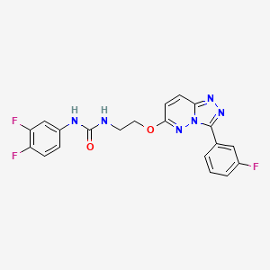 molecular formula C20H15F3N6O2 B3402786 1-(3,4-Difluorophenyl)-3-(2-{[3-(3-fluorophenyl)-[1,2,4]triazolo[4,3-b]pyridazin-6-yl]oxy}ethyl)urea CAS No. 1060273-39-3
