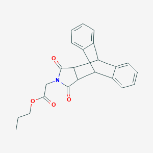 molecular formula C23H21NO4 B340279 propyl 2-((9R,10S,11S,15R)-12,14-dioxo-11,12,14,15-tetrahydro-9H-9,10-[3,4]epipyrroloanthracen-13(10H)-yl)acetate 