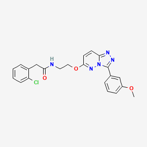 molecular formula C22H20ClN5O3 B3402800 2-(2-chlorophenyl)-N-(2-{[3-(3-methoxyphenyl)-[1,2,4]triazolo[4,3-b]pyridazin-6-yl]oxy}ethyl)acetamide CAS No. 1060290-08-5