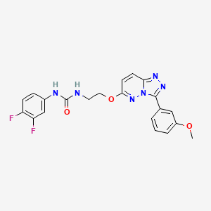 molecular formula C21H18F2N6O3 B3402803 1-(3,4-Difluorophenyl)-3-(2-{[3-(3-methoxyphenyl)-[1,2,4]triazolo[4,3-b]pyridazin-6-yl]oxy}ethyl)urea CAS No. 1060290-38-1