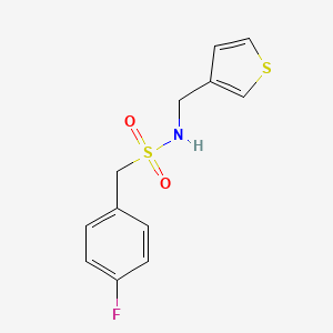 molecular formula C12H12FNO2S2 B3402804 1-(4-fluorophenyl)-N-(thiophen-3-ylmethyl)methanesulfonamide CAS No. 1060292-26-3