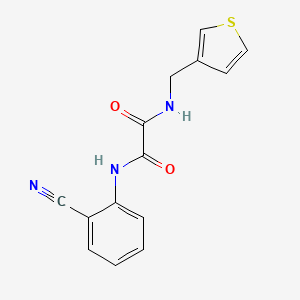 molecular formula C14H11N3O2S B3402815 N1-(2-cyanophenyl)-N2-(thiophen-3-ylmethyl)oxalamide CAS No. 1060305-63-6