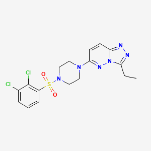 molecular formula C17H18Cl2N6O2S B3402822 6-(4-((2,3-Dichlorophenyl)sulfonyl)piperazin-1-yl)-3-ethyl-[1,2,4]triazolo[4,3-b]pyridazine CAS No. 1060307-66-5