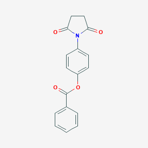 molecular formula C17H13NO4 B340283 4-(2,5-Dioxo-1-pyrrolidinyl)phenyl benzoate 