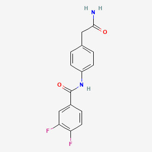 molecular formula C15H12F2N2O2 B3402830 N-(4-(2-amino-2-oxoethyl)phenyl)-3,4-difluorobenzamide CAS No. 1060311-87-6