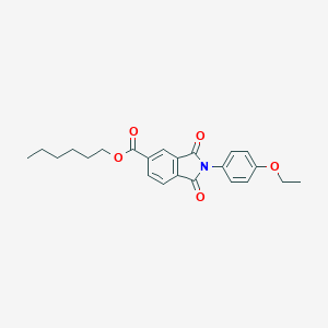 molecular formula C23H25NO5 B340284 Hexyl 2-(4-ethoxyphenyl)-1,3-dioxo-5-isoindolinecarboxylate 