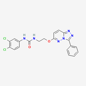 molecular formula C20H16Cl2N6O2 B3402841 1-(3,4-Dichlorophenyl)-3-[2-({3-phenyl-[1,2,4]triazolo[4,3-b]pyridazin-6-yl}oxy)ethyl]urea CAS No. 1060335-74-1