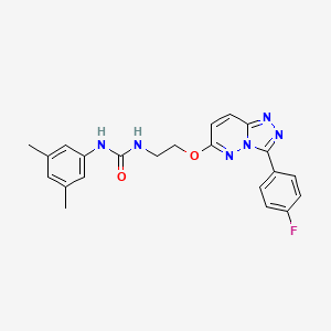 molecular formula C22H21FN6O2 B3402846 1-(3,5-Dimethylphenyl)-3-(2-{[3-(4-fluorophenyl)-[1,2,4]triazolo[4,3-b]pyridazin-6-yl]oxy}ethyl)urea CAS No. 1060337-90-7