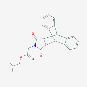 molecular formula C24H23NO4 B340285 2-Methylpropyl (16,18-dioxo-17-azapentacyclo[6.6.5.0~2,7~.0~9,14~.0~15,19~]nonadeca-2,4,6,9,11,13-hexaen-17-yl)acetate (non-preferred name) 