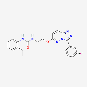 molecular formula C22H21FN6O2 B3402863 1-(2-Ethylphenyl)-3-(2-{[3-(3-fluorophenyl)-[1,2,4]triazolo[4,3-b]pyridazin-6-yl]oxy}ethyl)urea CAS No. 1060357-22-3
