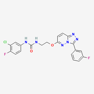 1-(3-Chloro-4-fluorophenyl)-3-(2-{[3-(3-fluorophenyl)-[1,2,4]triazolo[4,3-b]pyridazin-6-yl]oxy}ethyl)urea