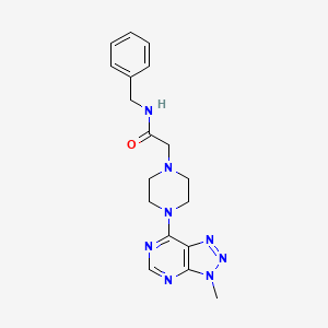 molecular formula C18H22N8O B3402882 N-benzyl-2-(4-(3-methyl-3H-[1,2,3]triazolo[4,5-d]pyrimidin-7-yl)piperazin-1-yl)acetamide CAS No. 1070861-77-6